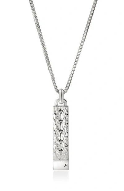 John Hardy Hammered Chain Pendant Necklace In White