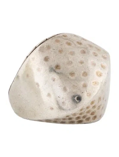 Pre-owned John Hardy Hammered Domed Ring In Multi