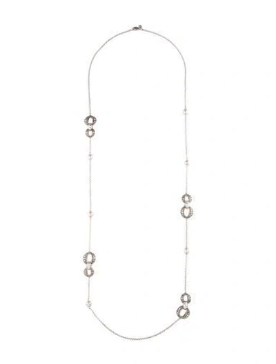 Pre-owned John Hardy Hammered Dotted Station Necklace, 36.5" In Multi