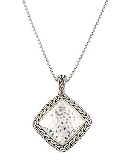 Pre-owned John Hardy Hammered Pendant Necklace, 18" In Multicolor