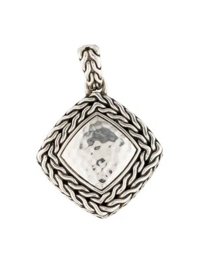 Pre-owned John Hardy Hammered Quadrangle Pendant In Multi