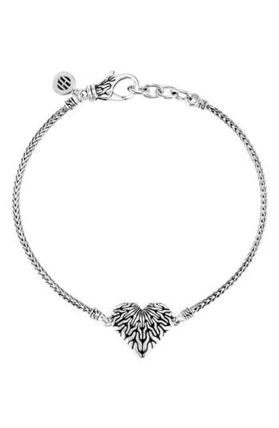 John Hardy Heart Pendant Necklace In Silver