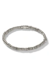 John Hardy Heishi Beaded Bracelet In Silver
