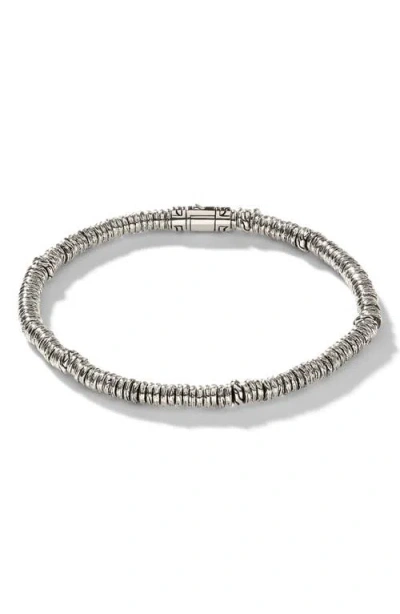 John Hardy Heishi Beaded Bracelet In Silver