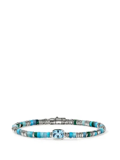 John Hardy Heishi Blue Topaz Bracelet In Metallic