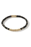John Hardy 14k Yellow Gold Heishi Lapis Lazuli Bracelet In Gold/black