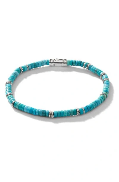 John Hardy Heishi Bracelet Gemstones Sterling Silver In Blue