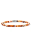 John Hardy Heishi Bracelet, Gemstones, Sterling Silver In Orange