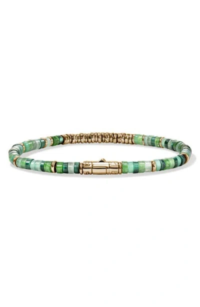 John Hardy Heishi Bracelet In Green