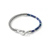 John Hardy Sterling Silver Heishi Lapis Lazuli Weave Bracelet In Blue