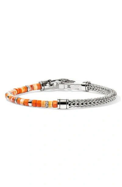 John Hardy Heishi Chain Bracelet, Silver, Gemstones In Metallic