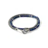 John Hardy Men's Heishi Sterling Silver & Lapis Lazuli Chain Double Wrap Bracelet In Sterling Silver