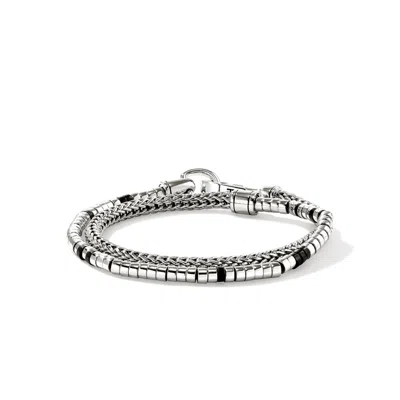 John Hardy Heishi Double Wrap, Sterling Silver, Gemstones