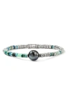 John Hardy Heishi Freshwater Pearl & Bead Silver Bracelet