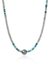 John Hardy Heishi Freshwater Pearl & Bead Silver Necklace