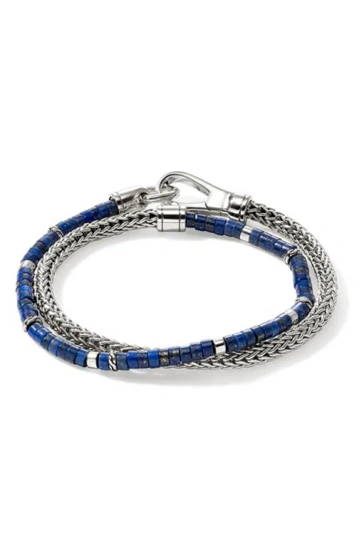 John Hardy Heishi Layered Beaded Bracelet In Blue