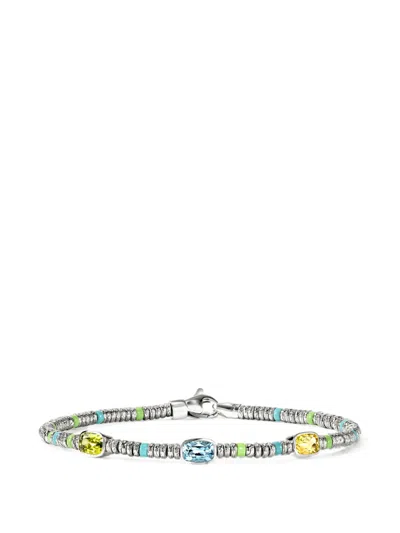 John Hardy Heishi Multi-stone Bracelet In Silver