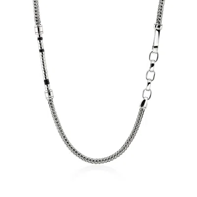 John Hardy Heishi Necklace, Sterling Silver, Gemstones