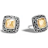 John Hardy Heritage Stud Earrings In Silver And Gold