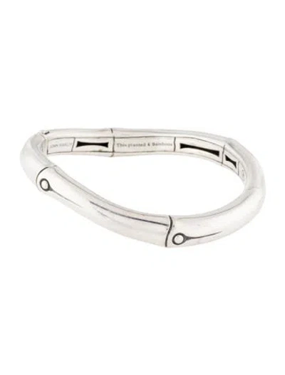 Pre-owned John Hardy Hinged Bamboo Bangle, 7" In Multi