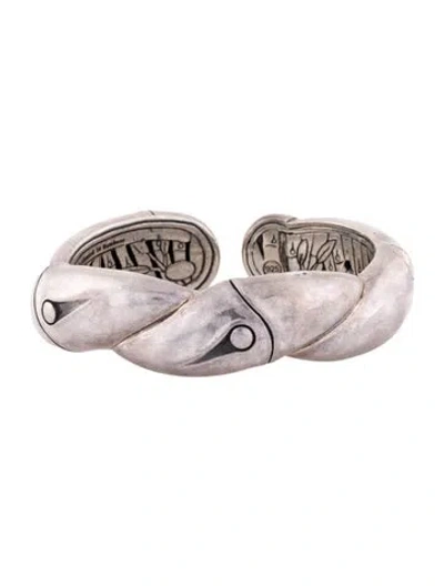 Pre-owned John Hardy Hinged Bamboo Cuff Bracelet, 6.5" In Multi