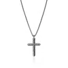 John Hardy Icon 50 Cross Pendant Necklace, Dark Silver