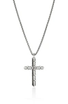 John Hardy Icon 50 Cross Pendant Necklace In Metallic
