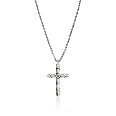 John Hardy Icon 50 Cross Pendant Necklace, Sterling Silver