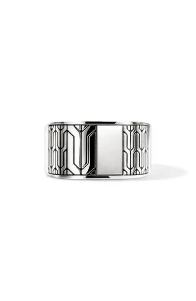 John Hardy Icon 50 Signet Ring In Metallic