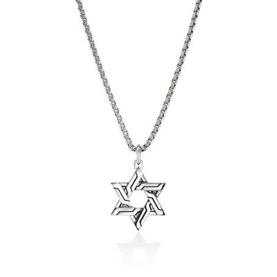 John Hardy Icon 50 Star Of David Pendant Necklace, Sterling Silver