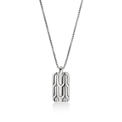 John Hardy Icon 50 Tag Necklace In Sterling Silver