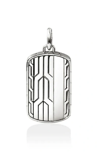 John Hardy Icon 50 Tag Pendant In Metallic