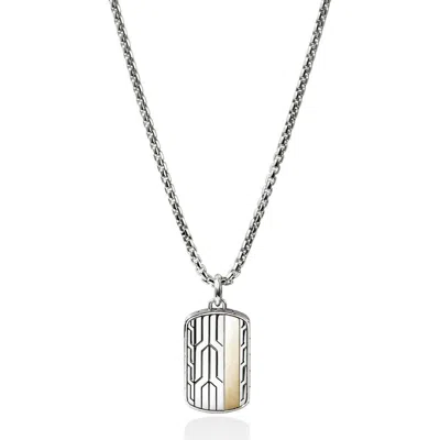 John Hardy Icon 50 Tag Pendant Necklace In Metallic