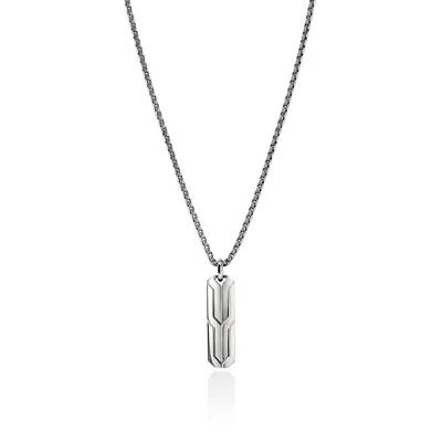 John Hardy Icon 50 Tag Pendant Necklace, Sterling Silver