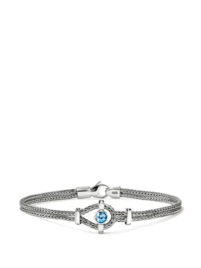 John Hardy 아이콘 블루 토파즈 브레이슬릿 In Metallic