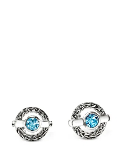 John Hardy 아이콘 블루 토파즈 이어링 In Metallic