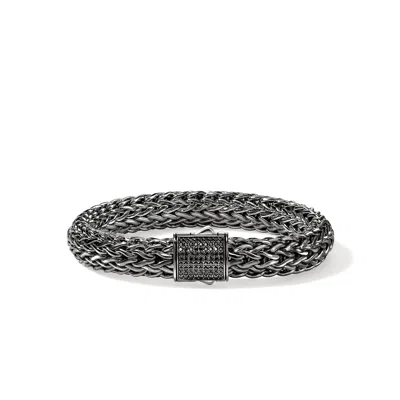 John Hardy Icon Bracelet, Dark Silver, Gemstones, 10.5mm In Gray