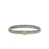 John Hardy Icon Bracelet, Reversible, Gold, Sterling Silver, Diamonds, 6.5mm