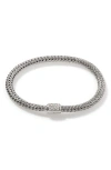John Hardy Icon Bracelet, Sterling Silver, Diamonds, 5mm In Silver