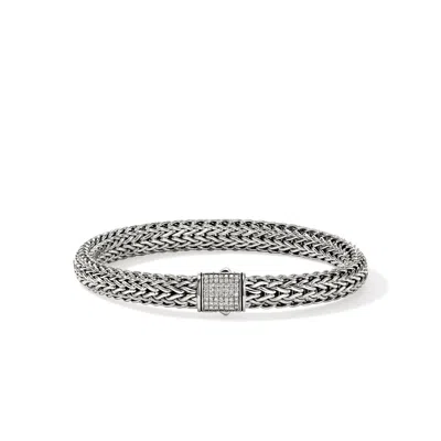 John Hardy Icon Bracelet, Sterling Silver, Diamonds, 7.5mm