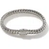 John Hardy Icon Bracelet, Sterling Silver, Diamonds, 7.5mm In Silver