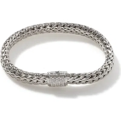 John Hardy Icon Bracelet, Sterling Silver, Diamonds, 7.5mm