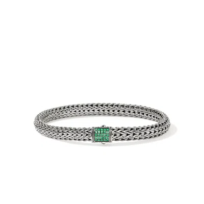 John Hardy Icon Bracelet, Sterling Silver, Gemstones, 6.5mm In Metallic
