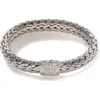 John Hardy Icon Bracelet, Sterling Silver, Pavé, 10.5mm In Metallic