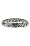 John Hardy Icon Bracelet, Sterling Silver, Pavé, 10.5mm In Metallic