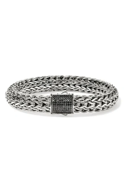 John Hardy Icon Bracelet, Sterling Silver, Pavé, 10.5mm In Metallic