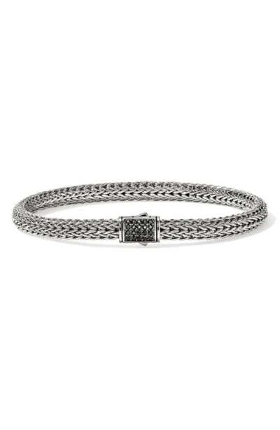 John Hardy Icon Bracelet, Sterling Silver, Pavé, 5mm In Metallic