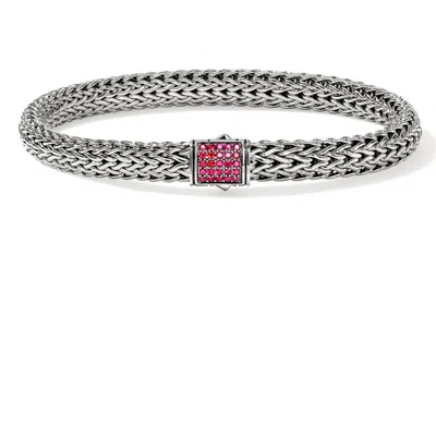 John Hardy Icon Bracelet, Sterling Silver, Pavé, 6.5mm In Neutral