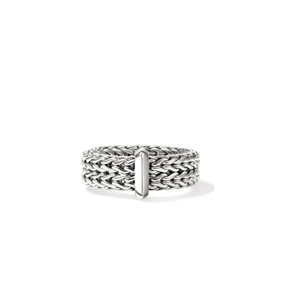 John Hardy Icon Link Bar Ring, Sterling Silver, 6mm