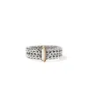 John Hardy Icon Link Bar Ring, Sterling Silver, Gold, 6mm